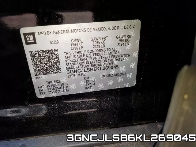 3GNCJLSB6KL269045 фото 2