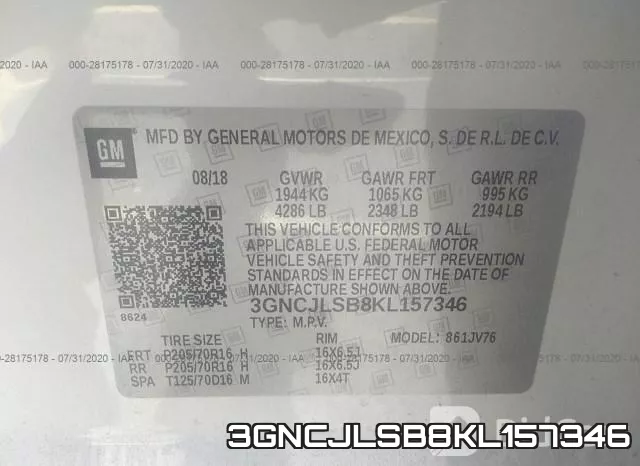 3GNCJLSB8KL157346 фото 10