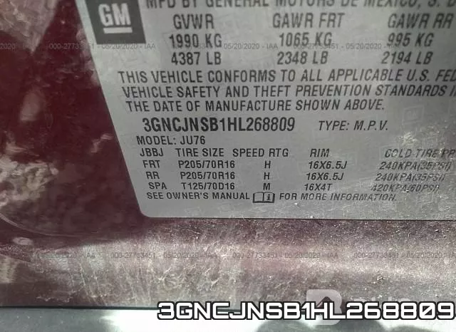 3GNCJNSB1HL268809 фото 10
