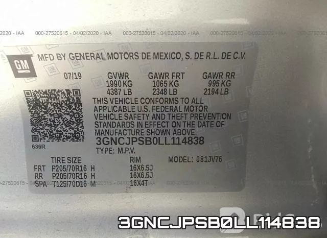3GNCJPSB0LL114838 фото 10