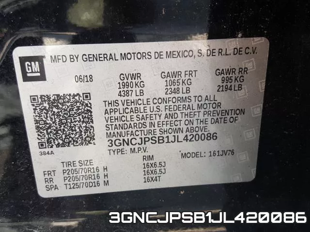3GNCJPSB1JL420086 фото 2