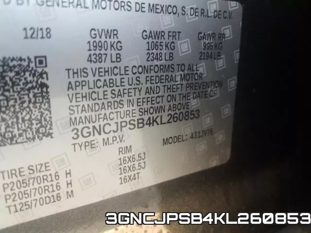 3GNCJPSB4KL260853 фото 2