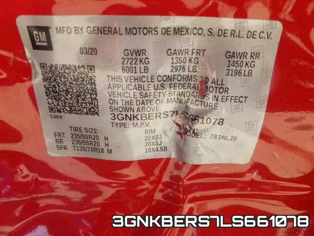 3GNKBERS7LS661078 фото 2