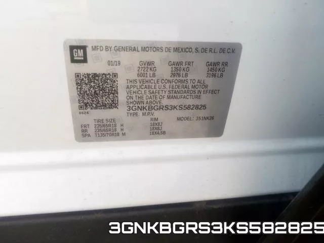 3GNKBGRS3KS582825 фото 2