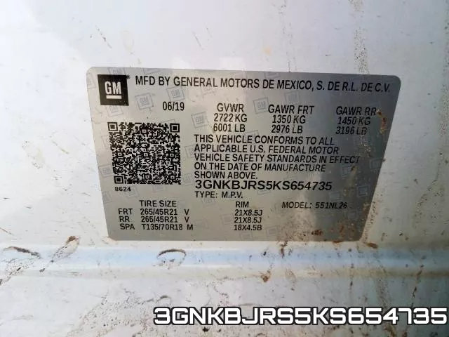 3GNKBJRS5KS654735 фото 2