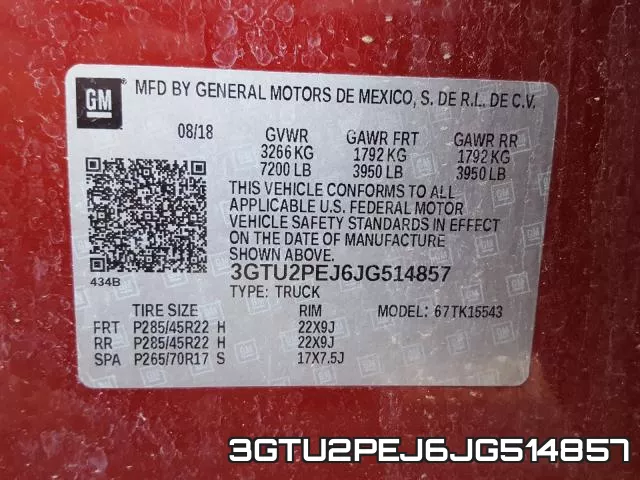 3GTU2PEJ6JG514857 фото 2