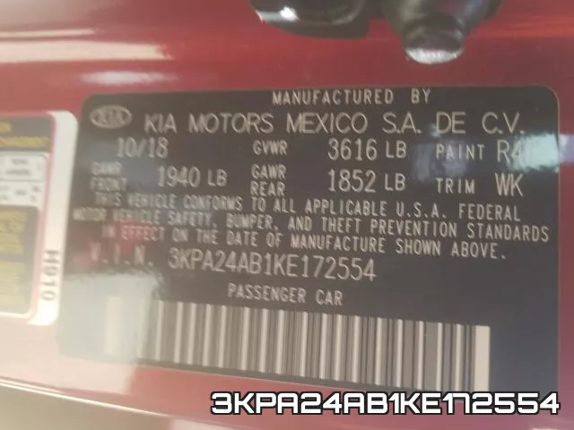 3KPA24AB1KE172554 фото 2