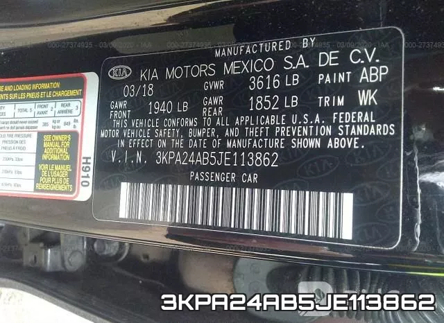 3KPA24AB5JE113862 фото 10