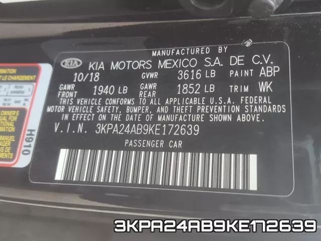 3KPA24AB9KE172639 фото 2