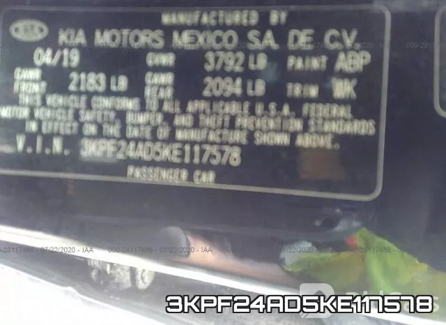 3KPF24AD5KE117578 фото 10