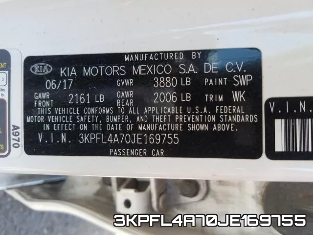 3KPFL4A70JE169755 фото 2