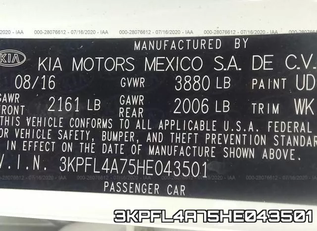 3KPFL4A75HE043501 фото 10