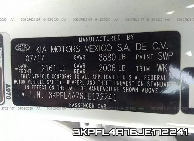 3KPFL4A76JE172241 фото 10