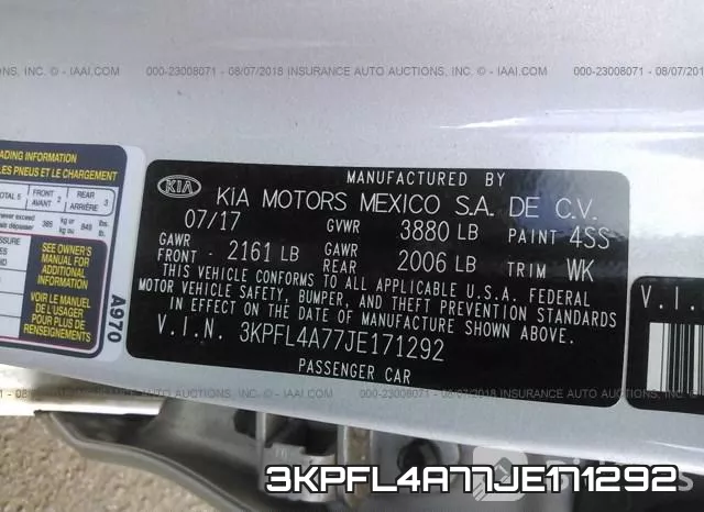 3KPFL4A77JE171292 фото 10