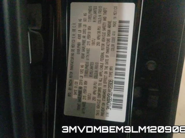 3MVDMBEM3LM120906 фото 2