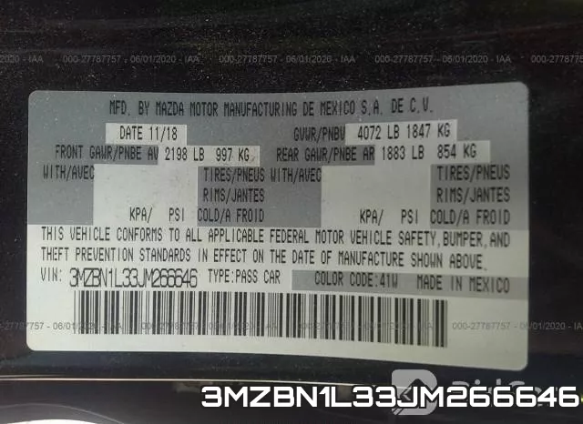 3MZBN1L33JM266646 фото 10