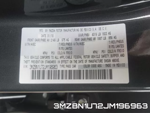 3MZBN1U72JM196963 фото 2