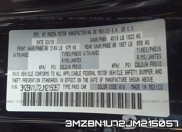 3MZBN1U72JM215057 фото 10