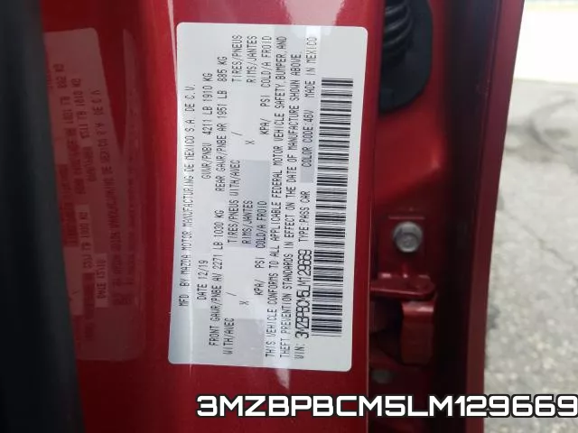 3MZBPBCM5LM129669 фото 2