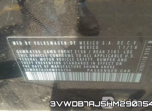 3VWDB7AJ5HM290754 фото 10