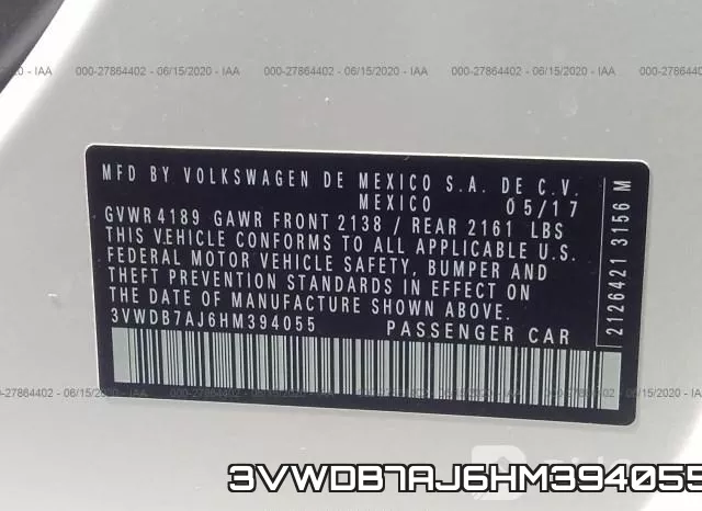 3VWDB7AJ6HM394055 фото 10