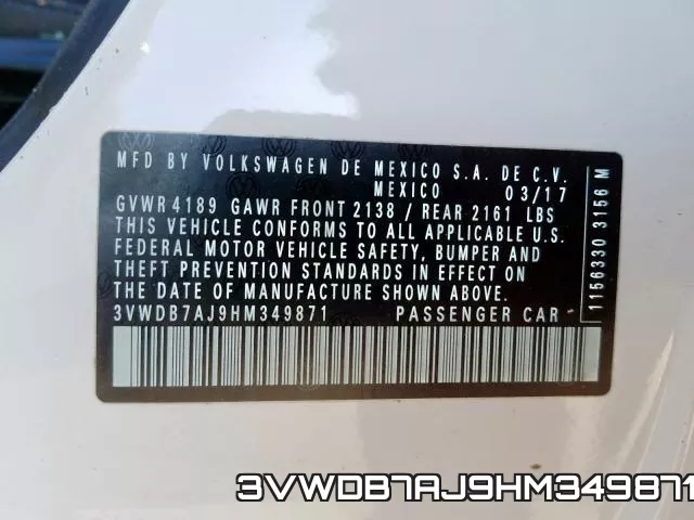 3VWDB7AJ9HM349871 фото 2