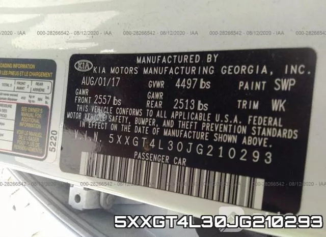 5XXGT4L30JG210293 фото 10