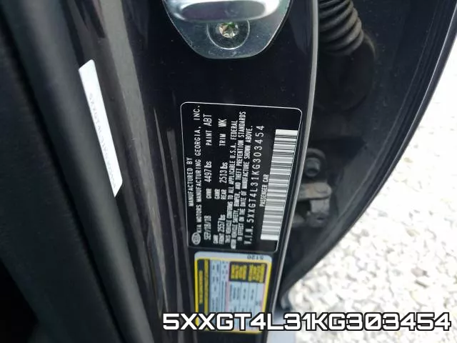 5XXGT4L31KG303454 фото 2