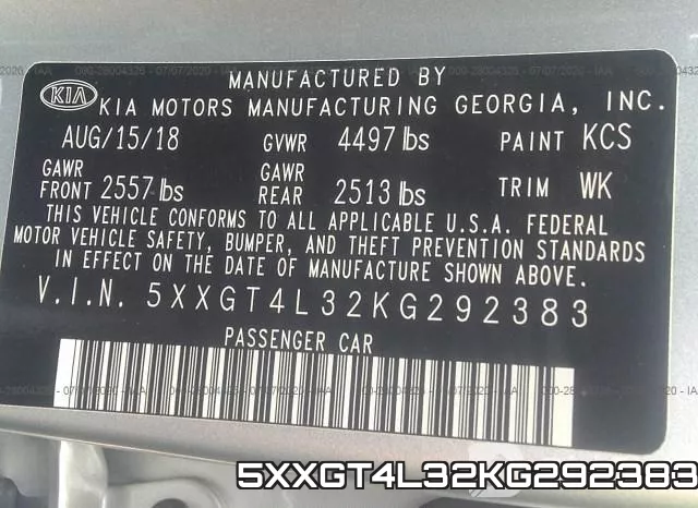 5XXGT4L32KG292383 фото 10