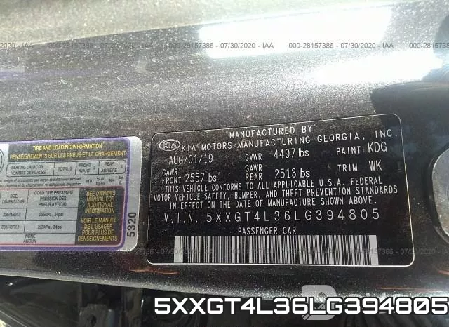 5XXGT4L36LG394805 фото 10