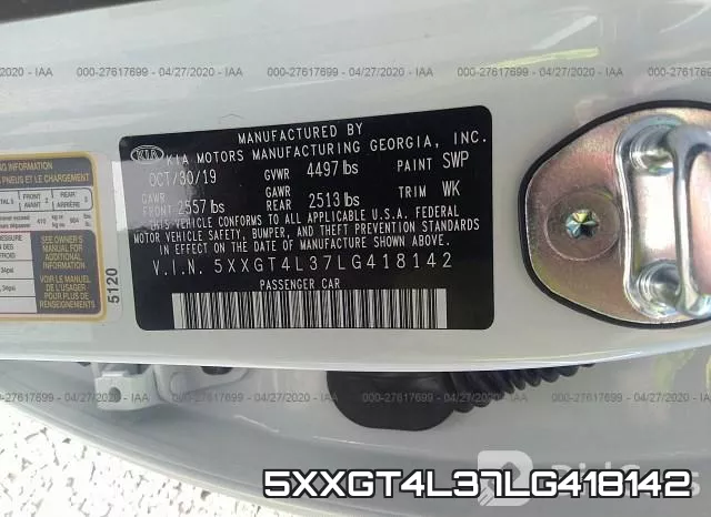 5XXGT4L37LG418142 фото 10