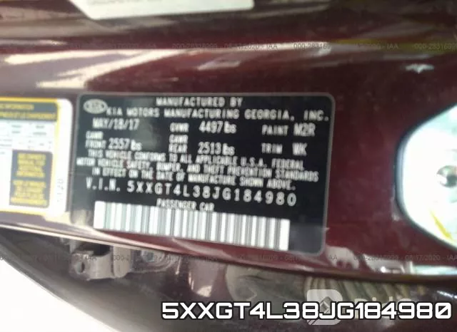 5XXGT4L38JG184980 фото 10