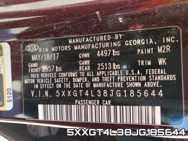 5XXGT4L38JG185644 фото 2