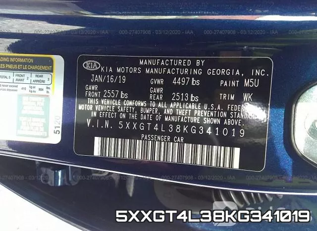 5XXGT4L38KG341019 фото 10