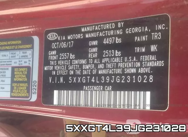 5XXGT4L39JG231028 фото 10