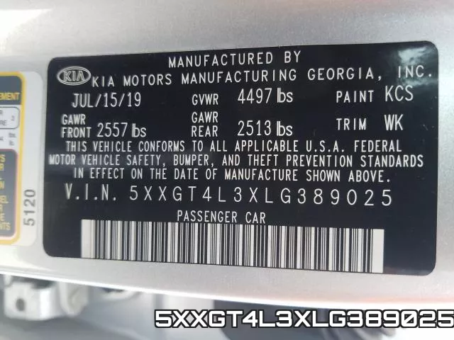 5XXGT4L3XLG389025 фото 2