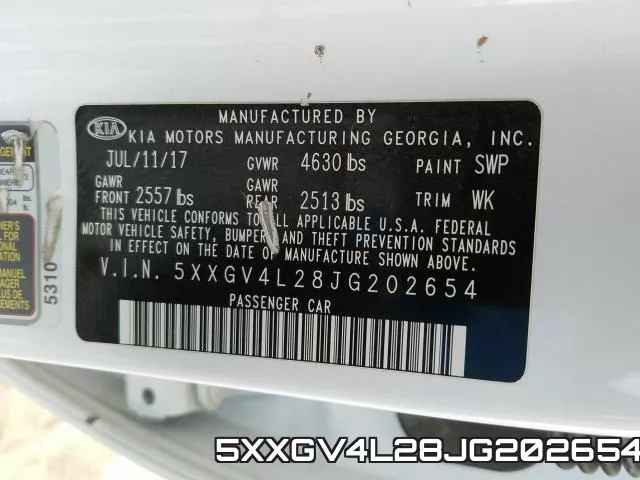5XXGV4L28JG202654 фото 2