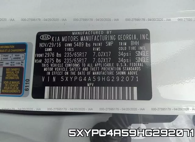 5XYPG4A59HG292071 фото 10