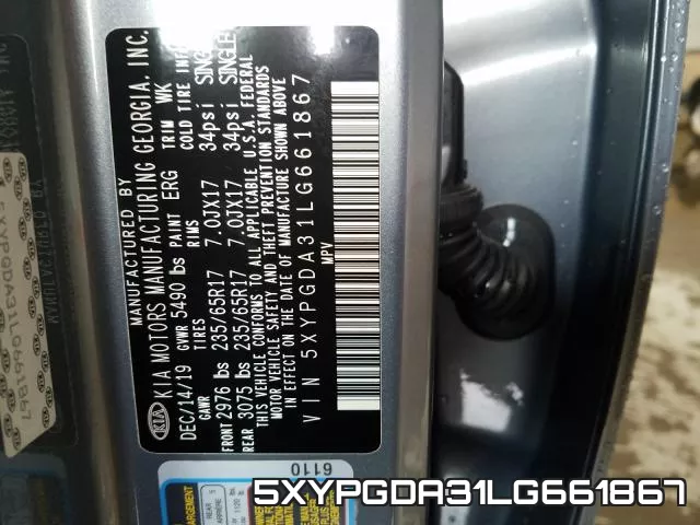 5XYPGDA31LG661867 фото 2