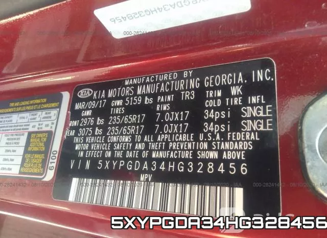 5XYPGDA34HG328456 фото 10