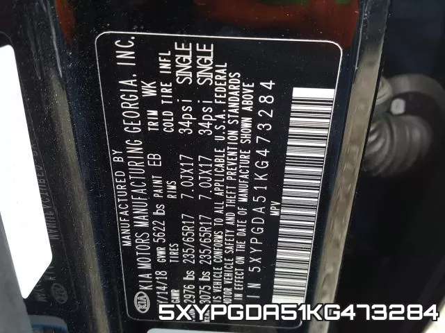 5XYPGDA51KG473284 фото 2