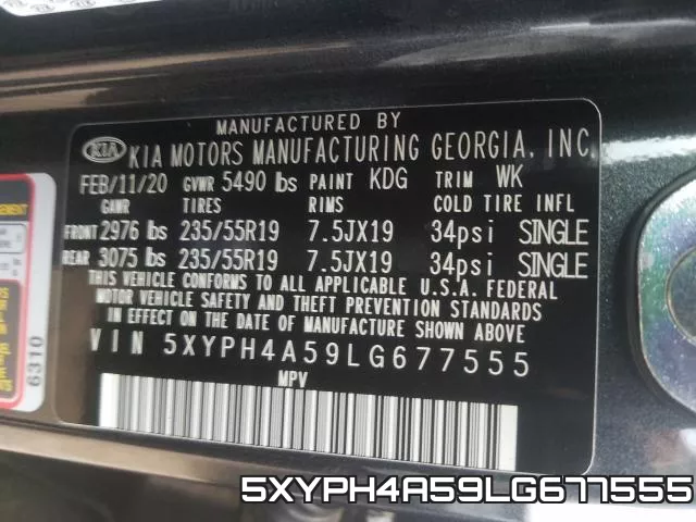 5XYPH4A59LG677555 фото 2