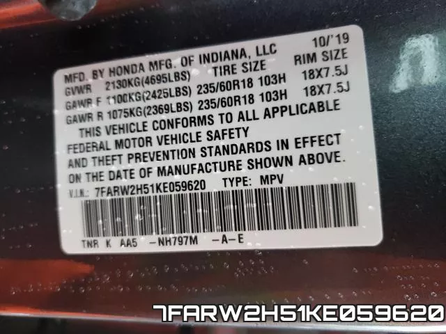 7FARW2H51KE059620 фото 2