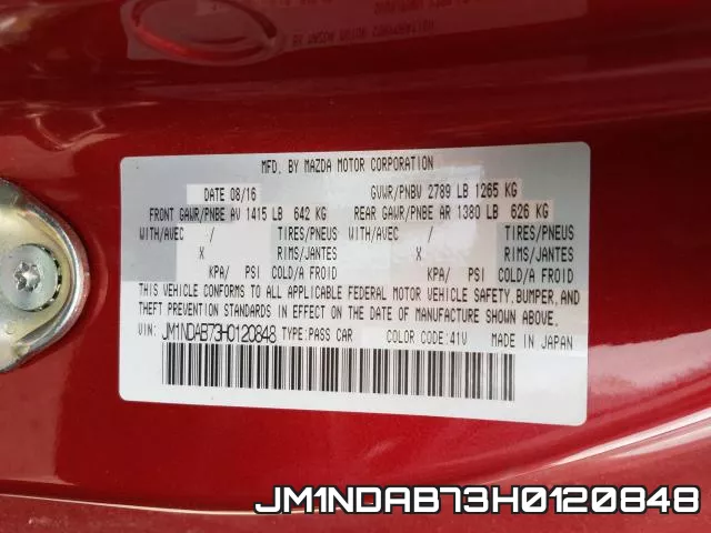JM1NDAB73H0120848 фото 2
