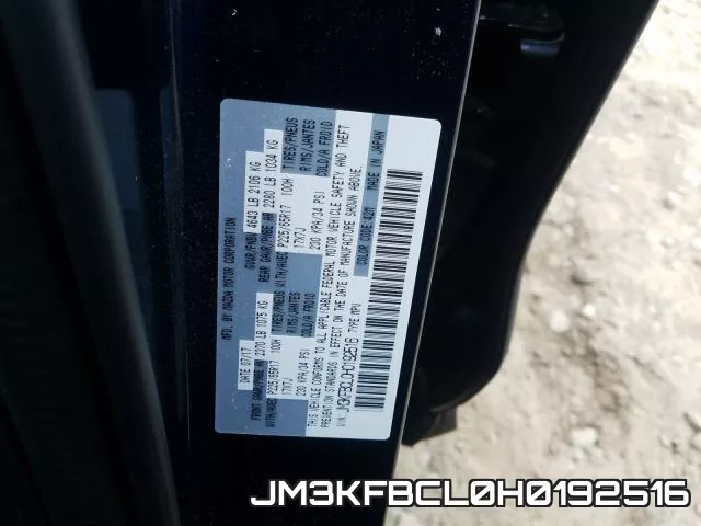 JM3KFBCL0H0192516 фото 2
