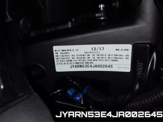 JYARN53E4JA002645 фото 2