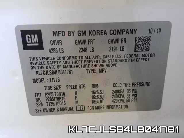 KL7CJLSB4LB041781 фото 2