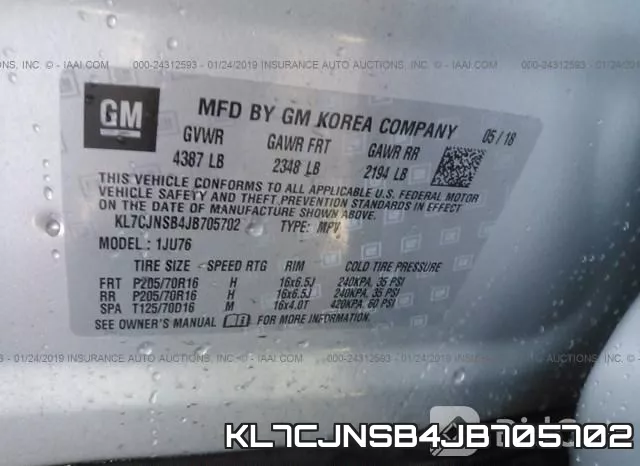 KL7CJNSB4JB705702 фото 10