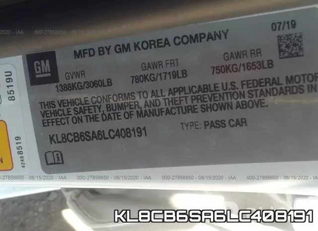 KL8CB6SA6LC408191 фото 10