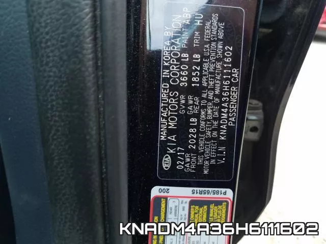 KNADM4A36H6111602 фото 2